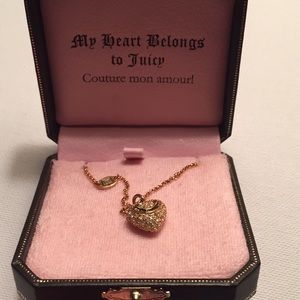 Juicy Couture Rhinestone Heart Necklace